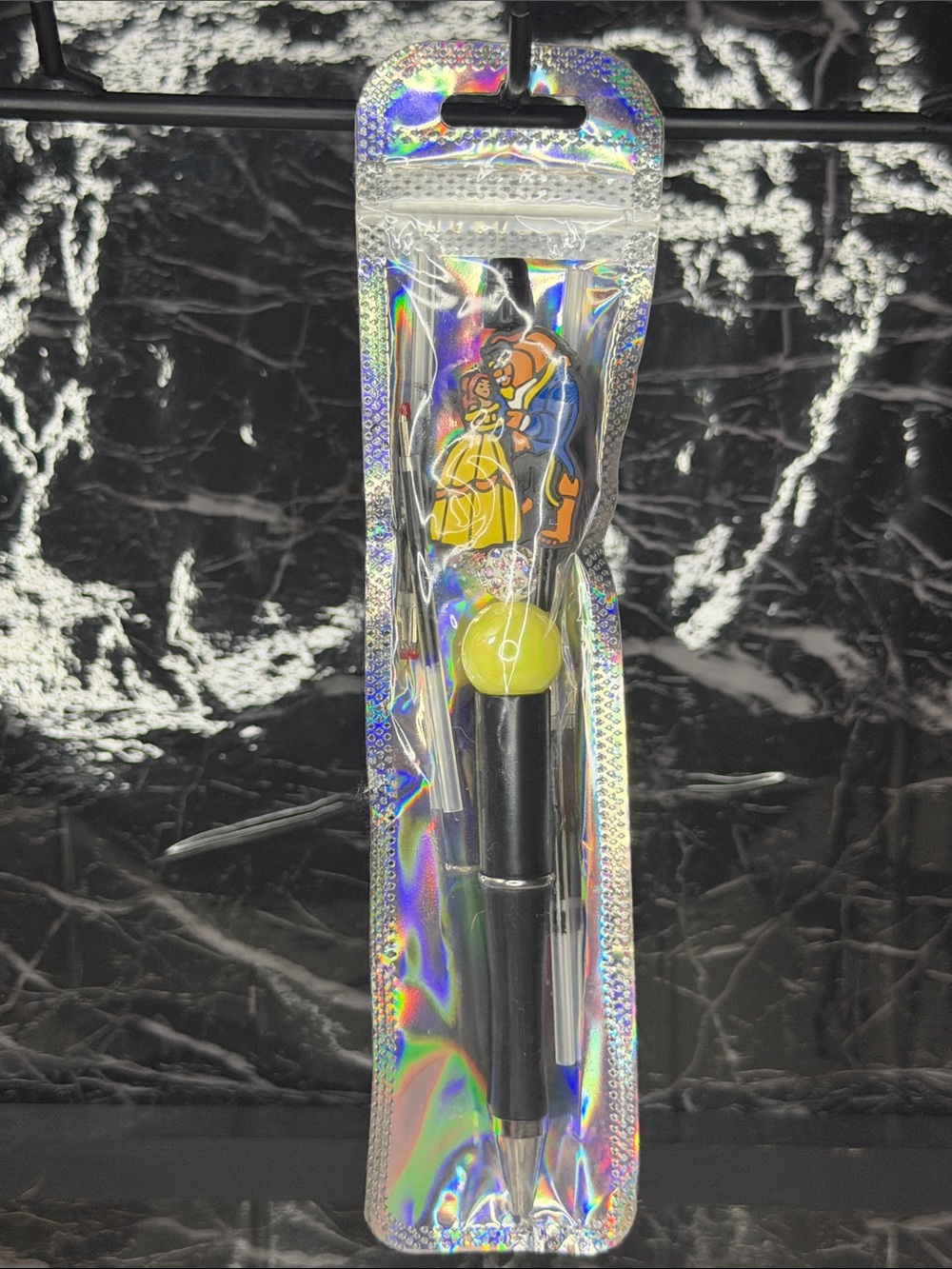 Beauty and the beast Focal Bead Pen
Black and Blue Ink